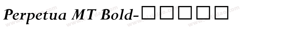 Perpetua MT Bold字体转换